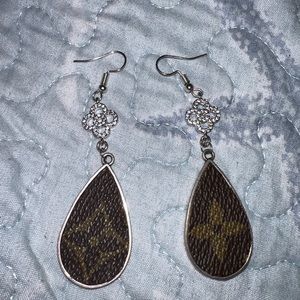 Louis Vuitton Upcycled Silver Plated Dangle Earrings
